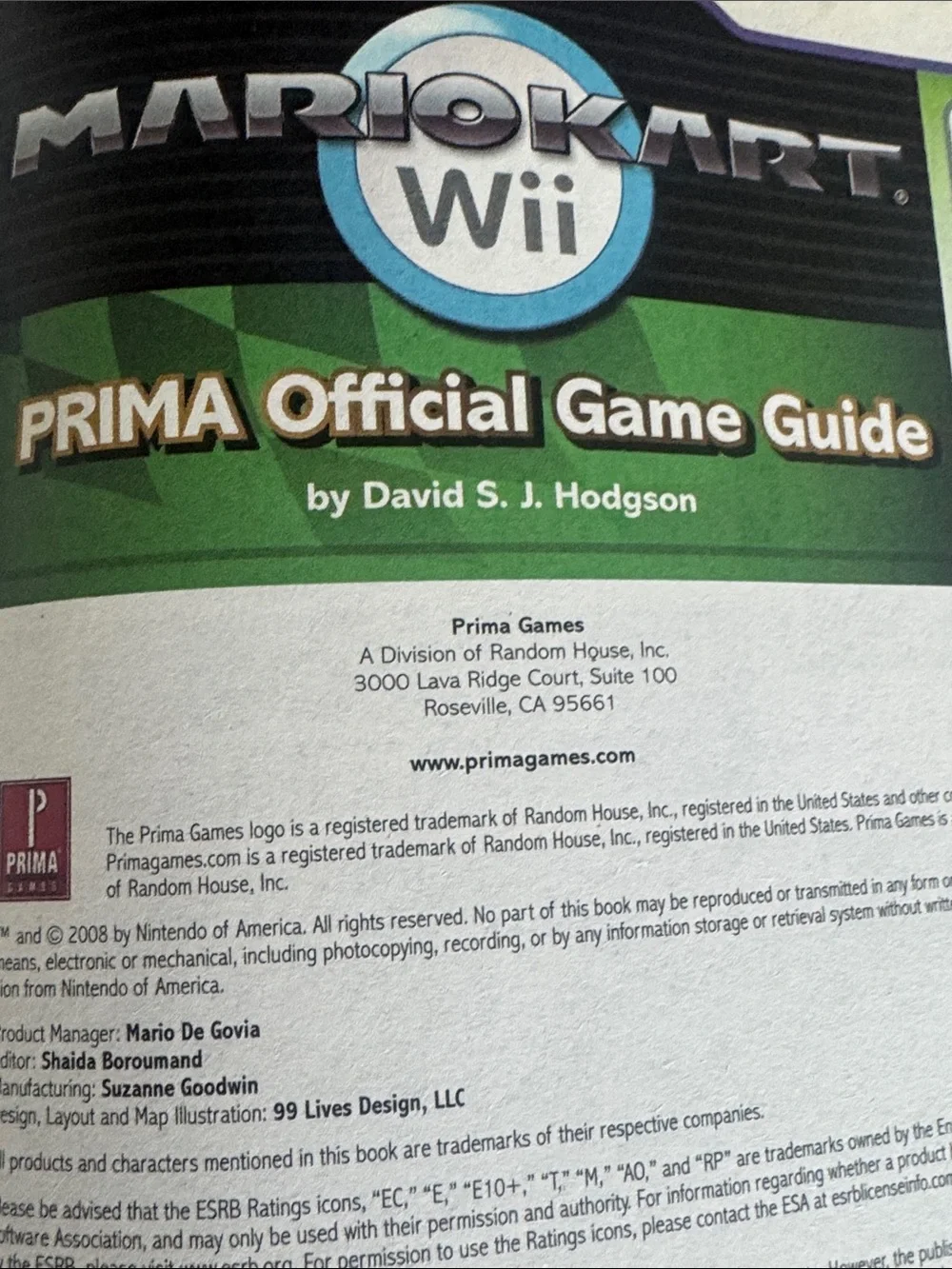 Mario Kart WII Prima Official Strategy Game Guide Nintendo paperback book